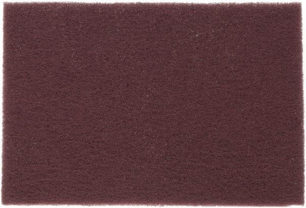 Brite Star - Very Fine Grade, Aluminum Oxide Hand Pad - Maroon, 6" Wide x 9" Long, Nonwoven - All Tool & Supply