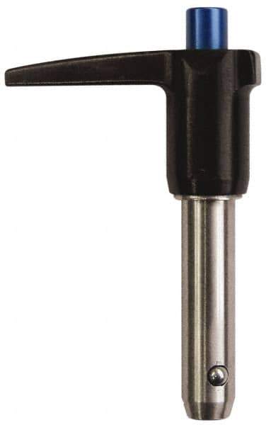 Gibraltar - 1/4" Diam, 2" Usable Length, L Handle, Quick Release Pin - Grade 4130 Steel, Zinc-Plated Finish - All Tool & Supply