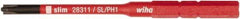 Wiha - 44mm Drive, #1 Reversible Phillips/Slotted Screwdriver Bit - 75mm OAL - All Tool & Supply