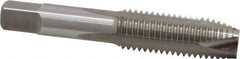 Hertel - 3/4-10 UNC, 3 Flute, Bright Finish, High Speed Steel Spiral Point Tap - Plug Chamfer, Right Hand Thread, 4-1/4" OAL, 2B/3B Class of Fit - Exact Industrial Supply