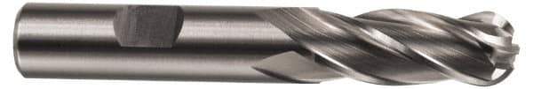 Hertel - 3/4" Diam, 3" LOC, 4 Flute Cobalt Ball End Mill - Uncoated, Single End, 5-1/4" OAL, 3/4" Shank Diam, Spiral Flute - All Tool & Supply