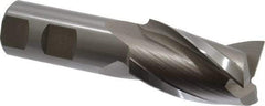 Hertel - 1-1/4", 2" LOC, 1" Shank Diam, 4-1/2" OAL, 3 Flute, High Speed Steel Square End Mill - Single End, Uncoated, Centercutting - All Tool & Supply