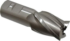 Hertel - 1-1/2", 2" LOC, 1-1/4" Shank Diam, 4-1/2" OAL, 4 Flute, High Speed Steel Square End Mill - Single End, Uncoated, Spiral Flute, 30° Helix, Right Hand Cut, Right Hand Flute - All Tool & Supply