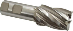 Hertel - 1-3/8", 2" LOC, 1" Shank Diam, 4-1/2" OAL, 6 Flute, High Speed Steel Square End Mill - Single End, Uncoated, Spiral Flute, 30° Helix, Right Hand Cut, Right Hand Flute - All Tool & Supply