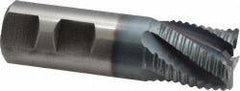 Hertel - 1" Diam, Coarse Pitch, 1" LOC, 5 Flute Cobalt Roughing Square End Mill - TiCN Finish, 3-1/2" OAL, 1" Shank Diam, Single End, Centercutting, 30° Helix - All Tool & Supply