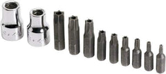 SK - 11 Piece 3/8" Drive Torx Bit Socket Set - T10 to T50 Torx - All Tool & Supply