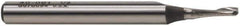 Onsrud - 1/4" Cutting Diam x 3/4" Length of Cut, 1 Flute, Upcut Spiral Router Bit - Uncoated, Right Hand Cut, High Speed Steel, 3-1/4" OAL x 1/2" Shank Diam, Single Edge, 19 to 32° Helix Angle - All Tool & Supply