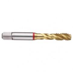 M3x0.50 6H 3-Flute PM Cobalt Red Ring Semi-Bottoming 40 degree Spiral Flute Tap-TiN - All Tool & Supply