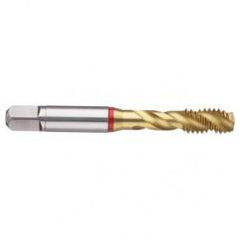 M3x0.50 6H 3-Flute PM Cobalt Red Ring Semi-Bottoming 40 degree Spiral Flute Tap-TiN - All Tool & Supply