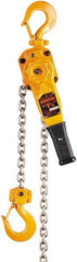 Harrington Hoist - 4,000 Lb Lifting Capacity, 20' Lift Height, Lever Hoist - Made from Chain, 59 Lb Avg Pull to Lift Rated Load, 1 Chain - All Tool & Supply