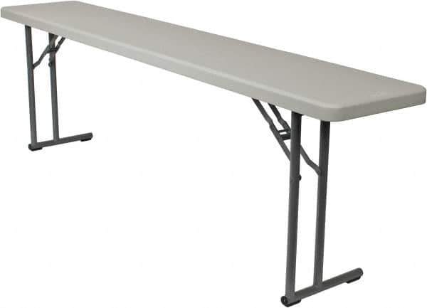 NPS - 96" Long x 18" Wide x 29-1/2" High, Lightweight Folding Table - Speckled Gray - All Tool & Supply