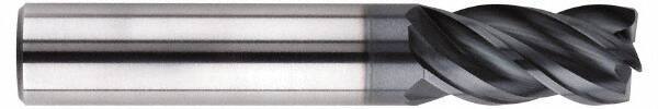 SGS - 1/4", 4 Flute, Single End, Solid Carbide, 0.02" Corner Radius End Mill - 2-1/2" OAL, Right Hand Flute, 9/32" LOC, Right Hand Cut, 3/4" Extended Reach - All Tool & Supply