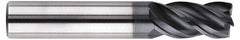 SGS - 5/8", 4 Flute, Single End, Solid Carbide, 0.04" Corner Radius End Mill - 5-1/2" OAL, Right Hand Flute, 3/4" LOC, Right Hand Cut, 3-1/4" Extended Reach - All Tool & Supply