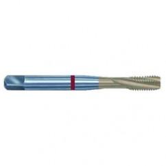 4-40 2B 3-Flute PM Cobalt Red Ring Semi-Bottoming 15 degree Spiral Flute Tap-TiN - All Tool & Supply