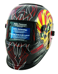 #41283 - Solar Powered Welding Helment; Black with Skull and Pipewrench Graphics - All Tool & Supply