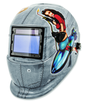 #41288 - Solar Powered Auto Darkening Welding Helment; Pin Up Girl Graphics - All Tool & Supply