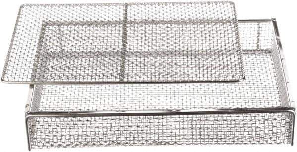 Marlin Steel Wire Products - 11" Deep, Rectangular Stainless Steel Mesh Basket - 16" Wide x 3" High - All Tool & Supply