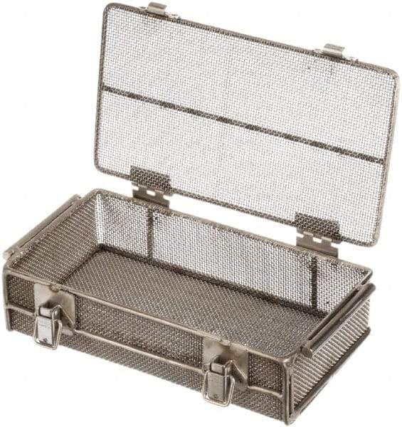 Marlin Steel Wire Products - 5-5/8" Deep, Rectangular Stainless Steel Mesh Basket - 11" Wide x 3-1/8" High - All Tool & Supply