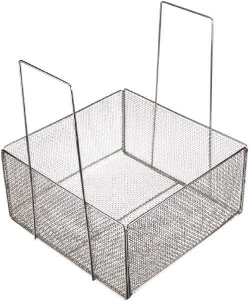 Marlin Steel Wire Products - 18" Deep, Rectangular Stainless Steel Mesh Basket - 18" Wide x 9" High - All Tool & Supply