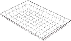 Marlin Steel Wire Products - 12" Deep, Rectangular Steel Wire Basket - 18" Wide x 2" High - All Tool & Supply