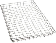 Marlin Steel Wire Products - 16" Deep, Rectangular Steel Wire Basket - 26" Wide x 2" High - All Tool & Supply