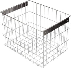 Marlin Steel Wire Products - 16-1/2" Deep, Rectangular Stainless Steel Wire Basket - 11-3/4" Wide x 12-1/4" High - All Tool & Supply