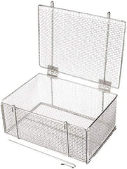 Marlin Steel Wire Products - 10" Deep, Rectangular Stainless Steel Wire Basket - 14" Wide x 6-9/16" High - All Tool & Supply