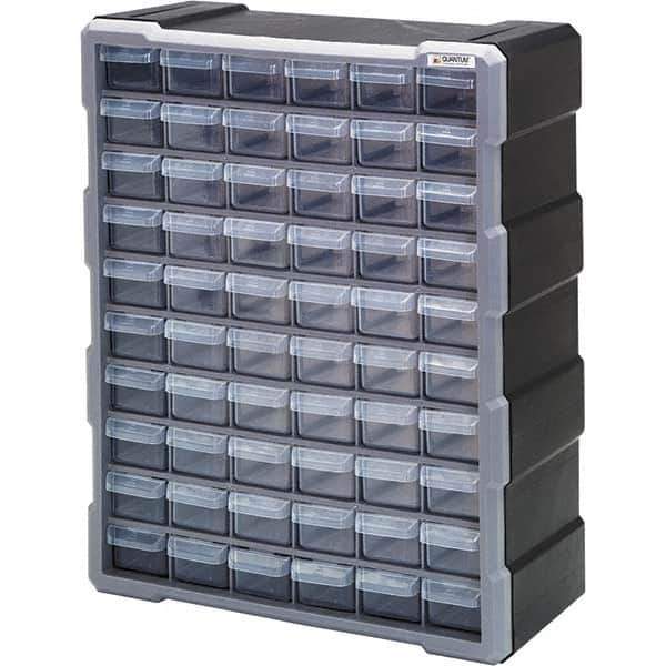 Quantum Storage - 60 Drawer, Small Parts Drawer Cabinet System - 18-3/4" Deep x 6-1/4" Wide x 15" High - All Tool & Supply