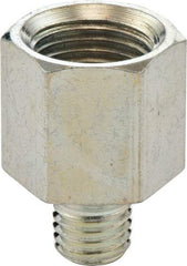 Umeta - Straight Head Angle, 1/4-28 PTF Steel Grease Fitting Adapter - 1/2" Hex, 3/4" Overall Height, Zinc Plated Finish - All Tool & Supply