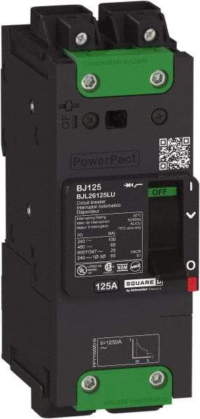 Square D - 15 Amp, 600Y/347 VAC, 3 Pole, Unit Mount B-Frame Circuit Breaker - Thermal-Magnetic Trip, 65 kA at 240 VAC, 35 kA at 480 VAC, 18 kA at 600Y/347 VAC Breaking Capacity, 14-3/0 AWG - All Tool & Supply