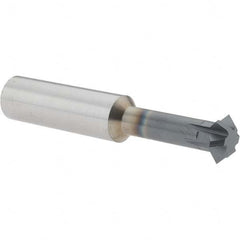 Accupro - 5/8° 5/8" Cut Diam, 0.25" Cut Width, 5/8" Shank, Solid Carbide Double-Angle Cutter - All Tool & Supply