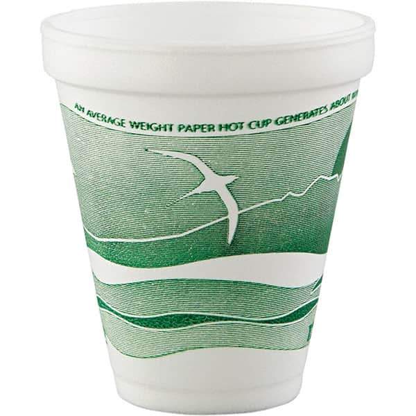 DART - Foam Hot/Cold Foam Drinking Cups, 12 oz - White, Green - All Tool & Supply