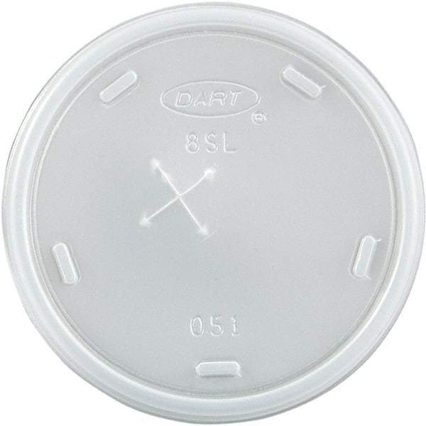 DART - Plastic Cold Cup Lids, Fits 8-9 oz Cups - Translucent - All Tool & Supply