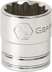 GearWrench - 11/16", 3/8" Drive, Standard Hand Socket - 6 Points, 0.984" OAL, Alloy Steel, Full Polish Finish - All Tool & Supply