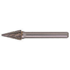 SM-2 Double Cut Solid Carbide Bur-Pointed Cone Shape - Exact Industrial Supply