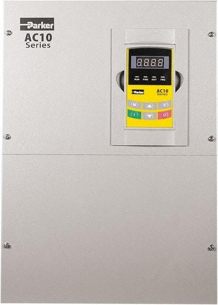 Parker - Three Phase, 460 Volt, 50 hp, Variable Frequency Drive - 12.4" Wide x 9.21" Deep x 18" High, IP20 - All Tool & Supply