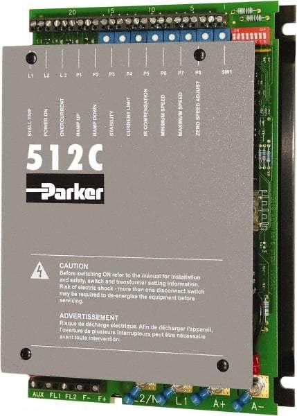 Parker - Single Phase, 110-480V +/-10% Volt, 11 hp, Analog Isolated Converter - 5.1" Wide x 6.3" Deep x 9" High, IP00 - All Tool & Supply