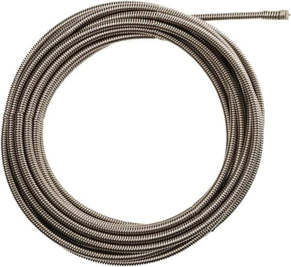 Milwaukee Tool - 3/8" x 25' Drain Cleaning Machine Cable - Inner Core, 1-1/4" to 2-1/2" Pipe, Use with Milwaukee M18 Drain Snakes - All Tool & Supply