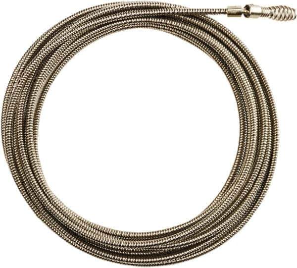 Milwaukee Tool - 5/16" x 25' Drain Cleaning Machine Cable - Inner Core Drophead, 1-1/4" to 2-1/2" Pipe, Use with Milwaukee M18 Drain Snakes - All Tool & Supply