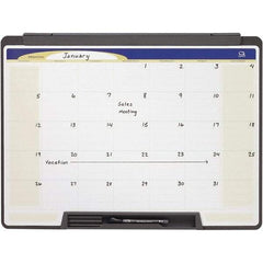 Quartet - 18" High x 24" Wide Magnetic Dry Erase Calendar - Melamine, Includes Accessory Tray/Rail & Dry-Erase Marker - All Tool & Supply