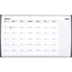 Quartet - 18" High x 30" Wide Magnetic Dry Erase Calendar - Steel, Includes Mounting Kit - All Tool & Supply