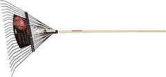 Razor-Back - Leaf Rake with 54" Straight Hardwood Handle - 24" Blade Width, 24 Tines, 14-5/64" Tine Length - All Tool & Supply