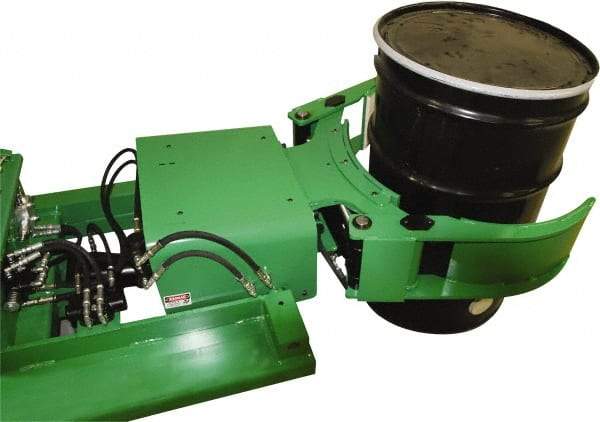 Valley Craft - 2,000 Lb Load Capacity, 30, 55 & 85 Gal Forklift Drum Rotator - Steel Wheels - All Tool & Supply