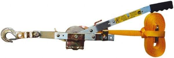 Maasdam - 2,000 Lb Lifting Capacity, 10' Lift Height, Strap Hoist - Made from Strap - All Tool & Supply