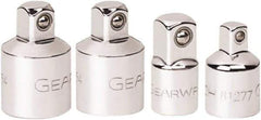 GearWrench - 1/4", 3/8" & 1/2" Drive Slim Line Head Adapter Set - Full Polish Chrome Finish, Various Lengths, Standard Head - All Tool & Supply