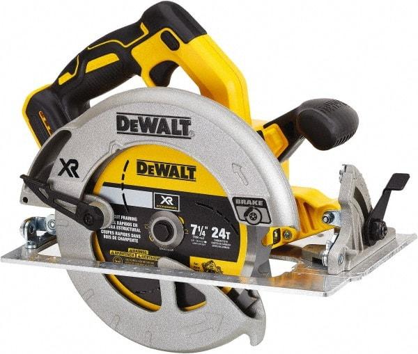 DeWALT - 20 Volt, 7-1/4" Blade, Cordless Circular Saw - 4,000 RPM, Lithium-Ion Batteries Not Included - All Tool & Supply