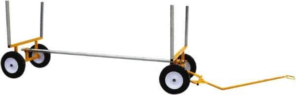 Snap-Loc - 2,000 Lb Capacity Steel Wagon Truck - Steel Deck, 30" OAW, 32" Platform Length x 9-1/2" Platform Height, Rubber Casters - All Tool & Supply