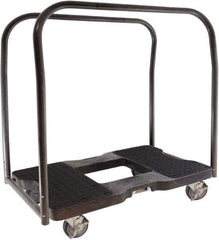 Snap-Loc - 1,500 Lb Capacity Steel Panel Cart - Polyethylene/Polypropylene Plastic Deck, 20-1/2" OAW, 32" Platform Length x 7" Platform Height, Polyurethane Casters - All Tool & Supply