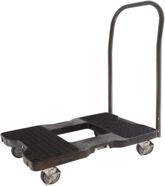 Snap-Loc - 1,500 Lb Capacity Steel Convertible Hand Truck - Polyethylene/Polypropylene Plastic Deck, 20-1/2" OAW, 32" Platform Length x 7" Platform Height, Polyurethane Casters - All Tool & Supply