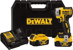 DeWALT - 20 Volt, 1/4" Drive, 152 Ft/Lb Torque, Cordless Impact Driver - Pistol Grip Handle, 3250 RPM, 2 Lithium-Ion Batteries Included - All Tool & Supply